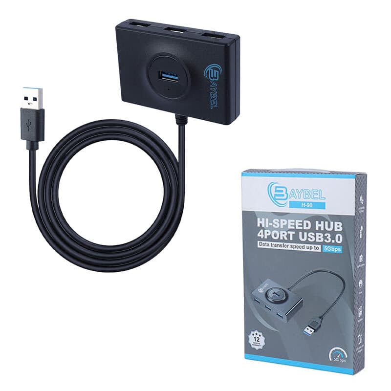 هاب 4 پورت USB 3.0 بایبل H-90 — تصویر ۶