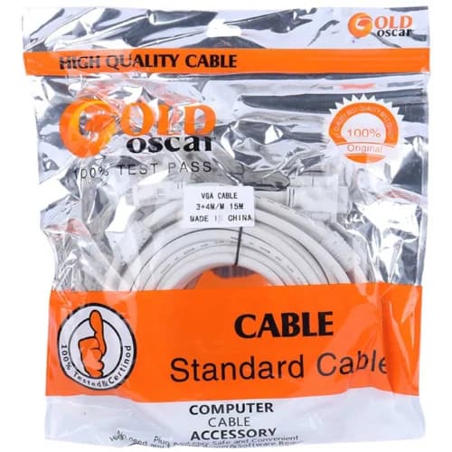 کابل VGA 3+4 گلد اسکار Gold Oscar طول 15 متر — تصویر ۶