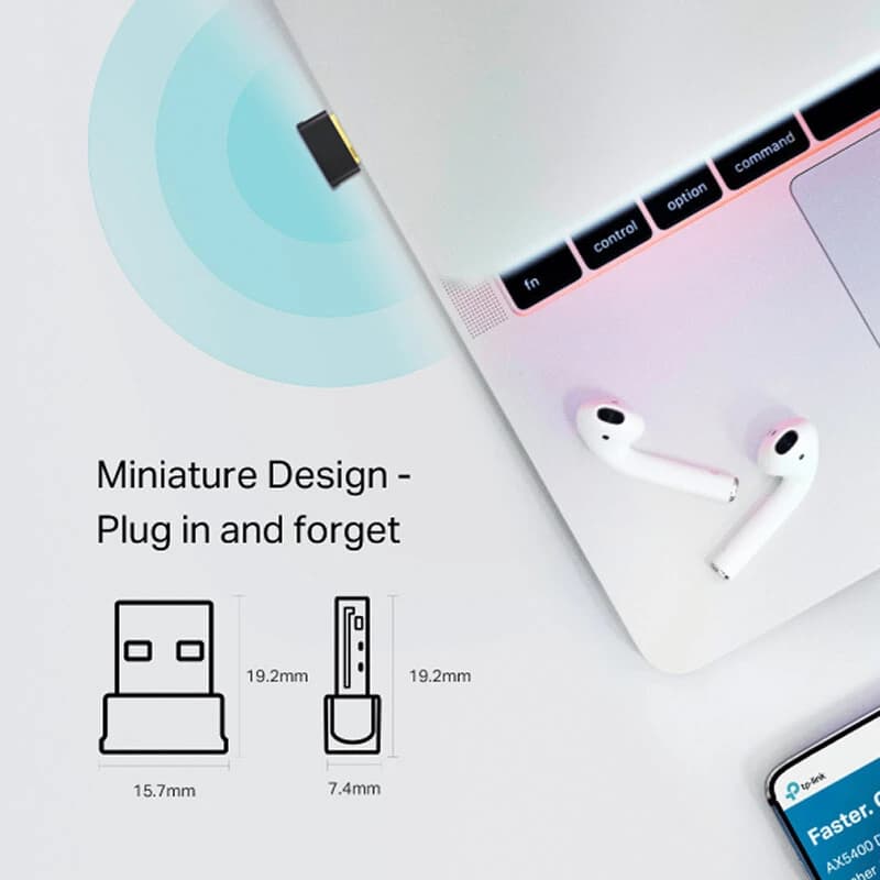 کارت شبکه بی سیم تی پی لینک Archer T2UB Nano AC600 433Mbps — تصویر ۸