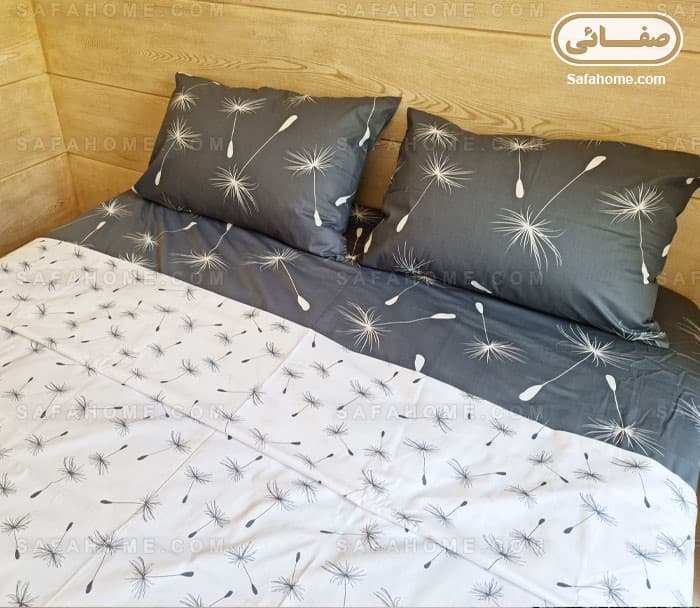 ست ملحفه روانداز کتان طرح قاصدک — تصویر ۴