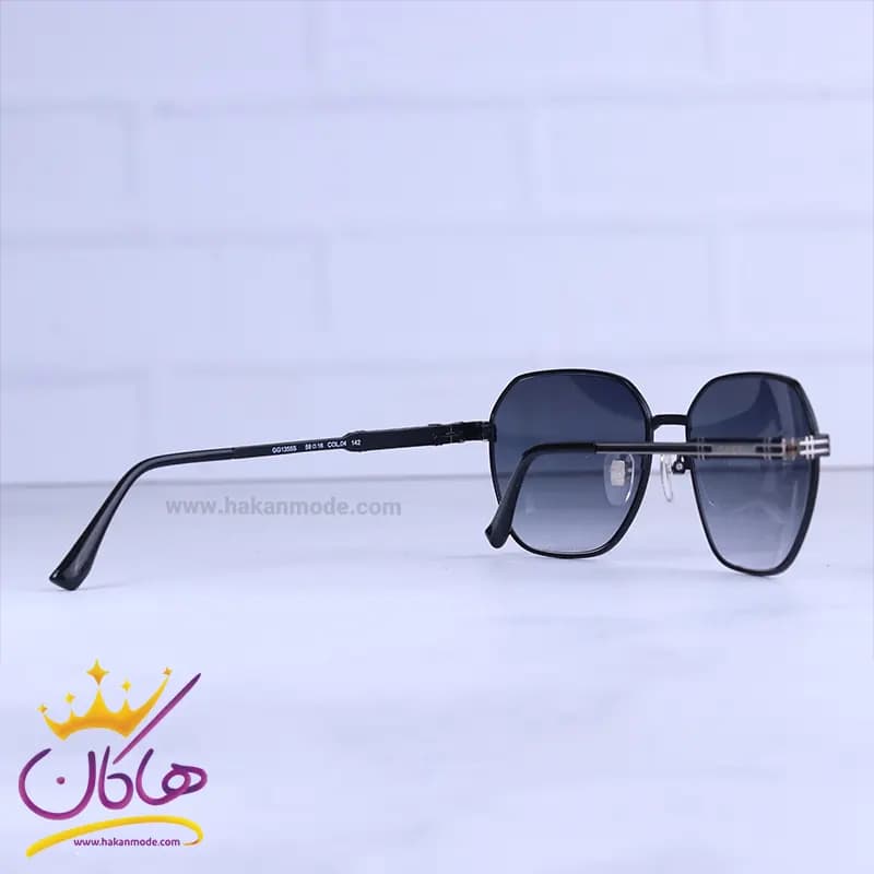 عینک آفتابی مردانه گوچی فریم فلزی مشکی GG 1355/4 — تصویر ۳