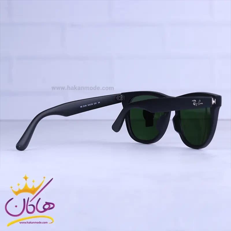 عینک آفتابی ری بن فریم ویفرر مشکی مات RB 2140/2 — تصویر ۳