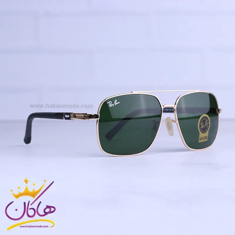 عینک آفتابی ری بن مردانه فلزی طلایی خلبانی RB 5223/1 — تصویر ۴