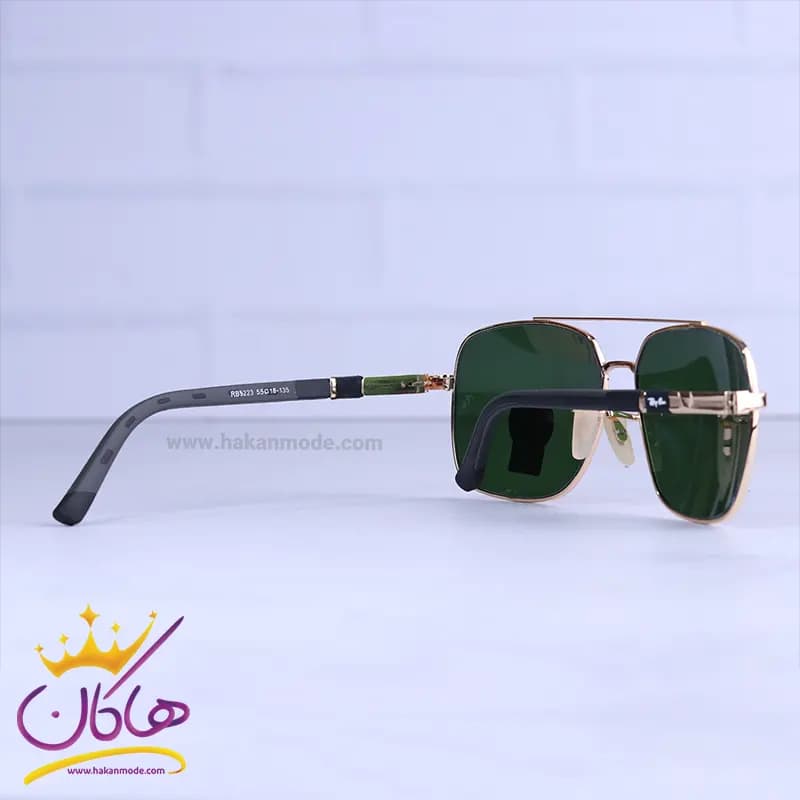 عینک آفتابی ری بن مردانه فلزی طلایی خلبانی RB 5223/1 — تصویر ۳