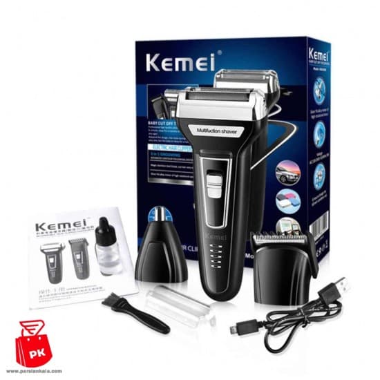 ماشین ریش تراش سه کاره مدل KEMEI KM-6559
