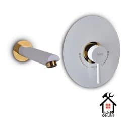 شیر اهرمی روشویی جزیره توکار مدل آکا سفید