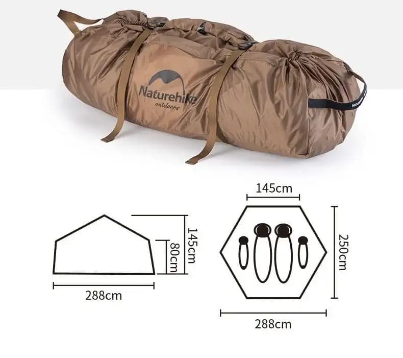 چادر کمپینگ ۴ نفره Naturehike NH21ZP001 | چادر گلمپینگ نیچرهایک — تصویر ۸
