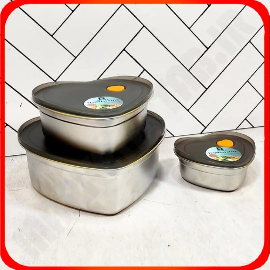 سرویس ناهارخوری 6 پارچه قلبی استیل ضدزنگ زومبا B1198 – 3 سایز