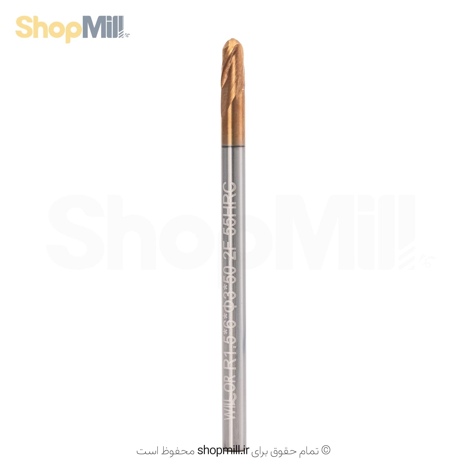 فرز انگشتی بال نوز الماس 3 ویلور مدل 2F-R1.5*6*3*50-HRC55