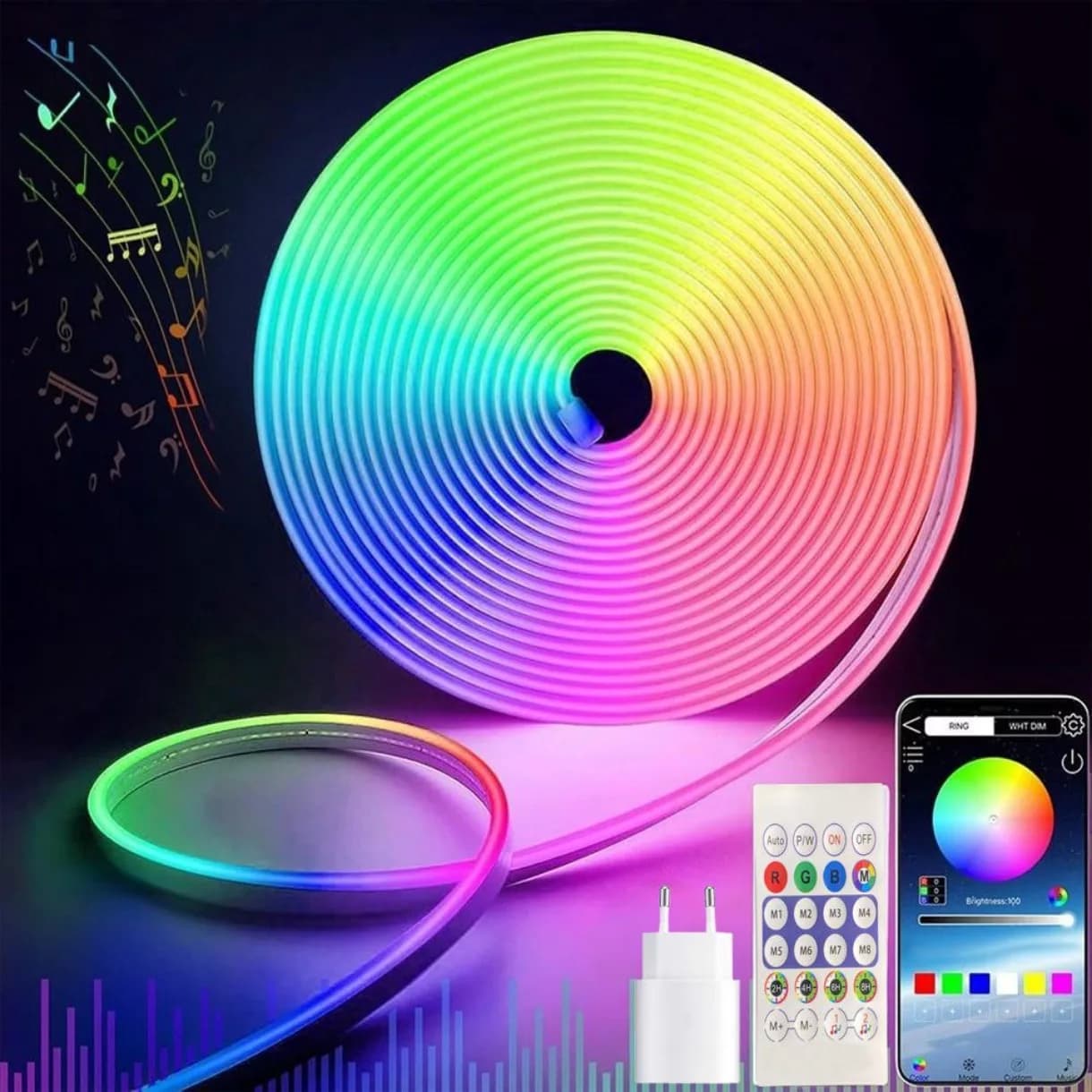 ریسه نئون فلکسی مدل RGB-IC طول 5 متر — تصویر ۲