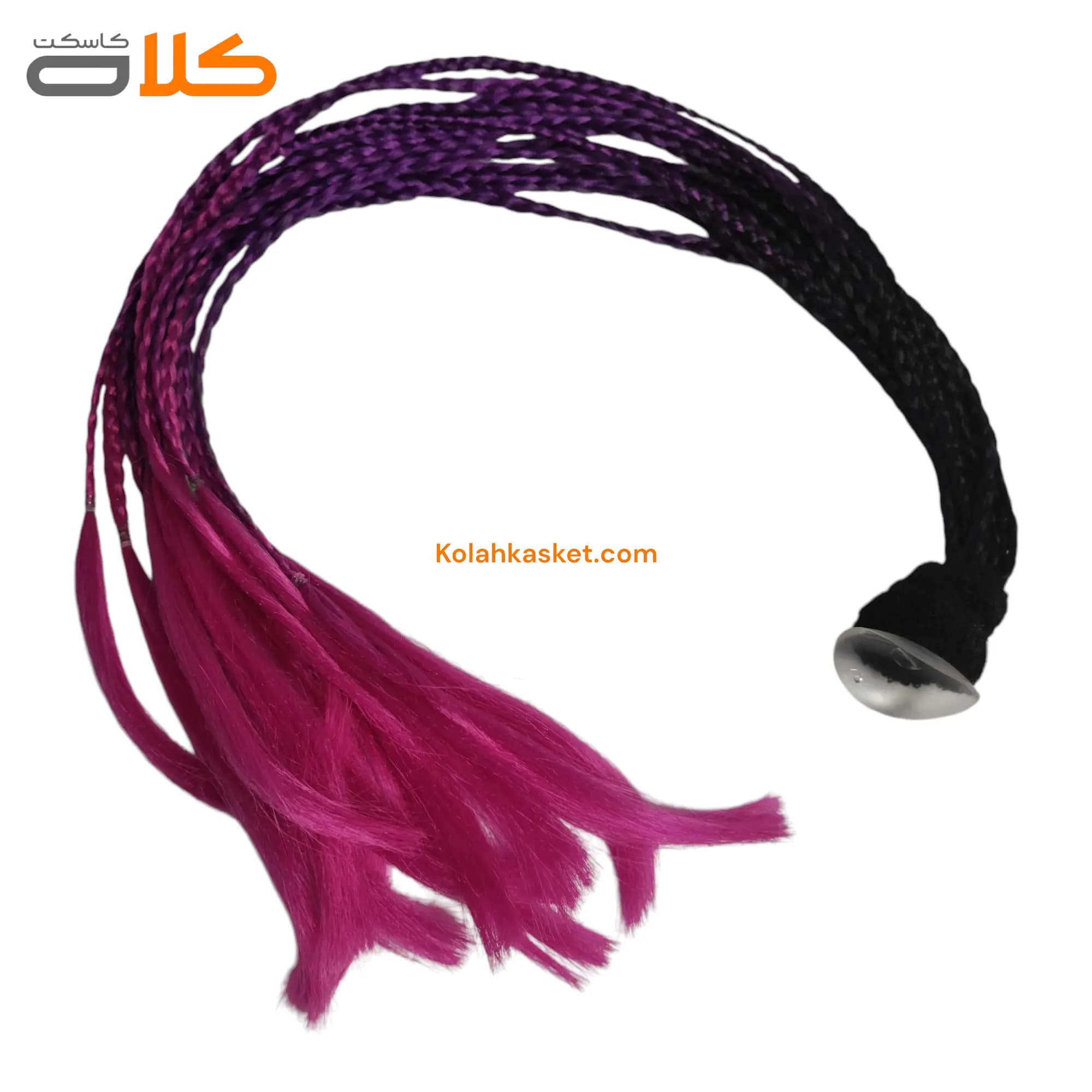 مو و بافت تزئینی کلاه کاسکت بانوان افریقای purple