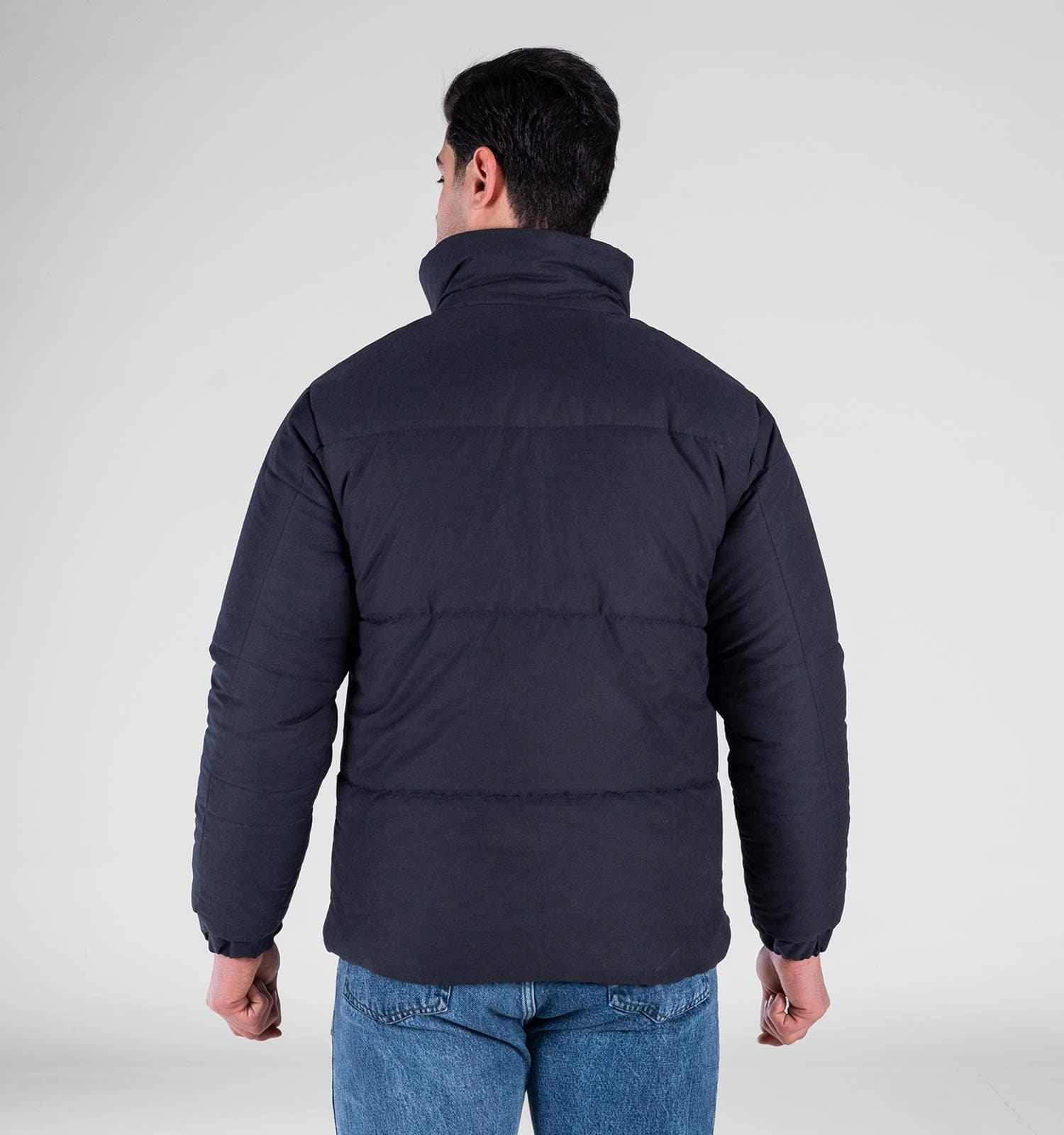 کاپشن مردانه نرمال ساده مموری سرمه ای کد 49255 — تصویر ۳