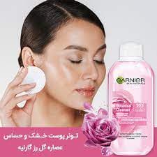 تونر پوست خشک و حساس عصاره گل رز بوتانیکال گارنیه 200ml — تصویر ۲