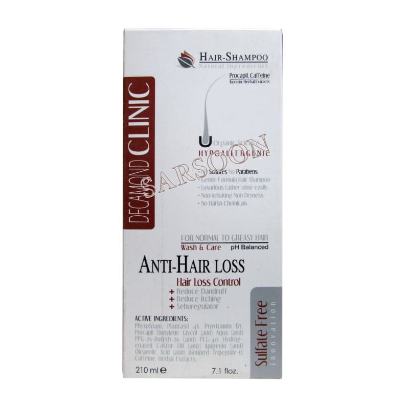 شامپو ضد ریزش مناسب موی نرمال تاچرب دکاموند کلینیک Decamond Clinique anti-loss shampoo suitable