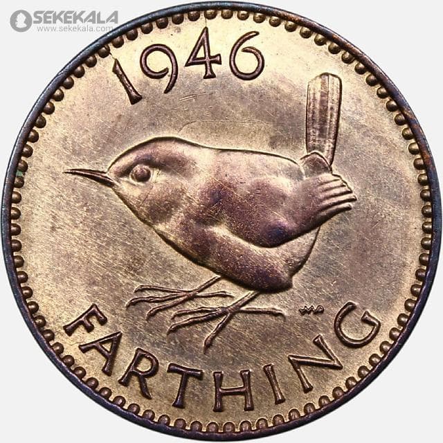 سکه 1 فارتینگ انگلیس 1946 (جرج ششم)(UNC)