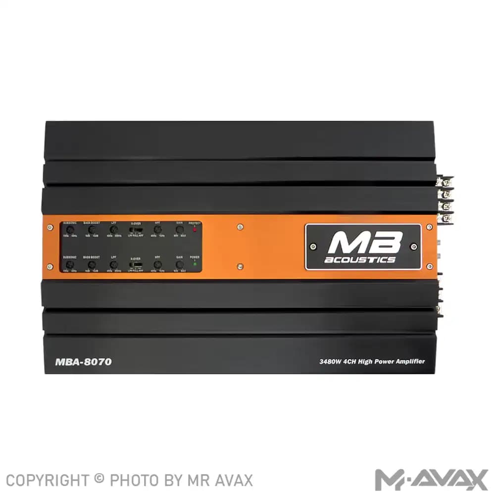 آمپلی فایر 4 کانال ام بی آکوستیک مدل MBA-8070