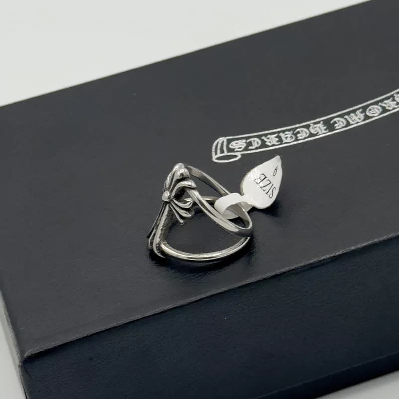 انگشتر کروم هارتز استیل کد 9 (Chrome Hearts) — تصویر ۲