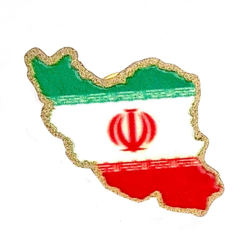 بج سینه فلزی نقشه ایران 2در3سانت کد 104796