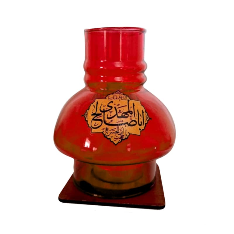 جاشمعی پایه چوبی مذهبی طرح یا اباصالح المهدی عج قرمز کد 10479101