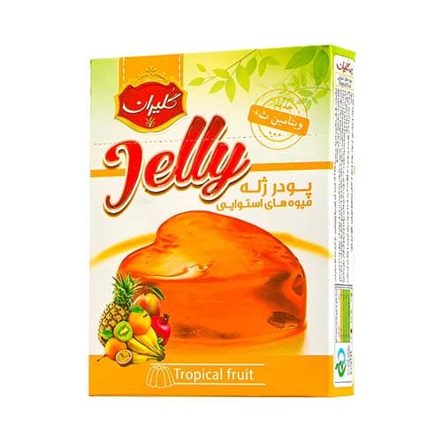 پودر ژله استوایی جعبه مقوایی 100 گرم گلیران