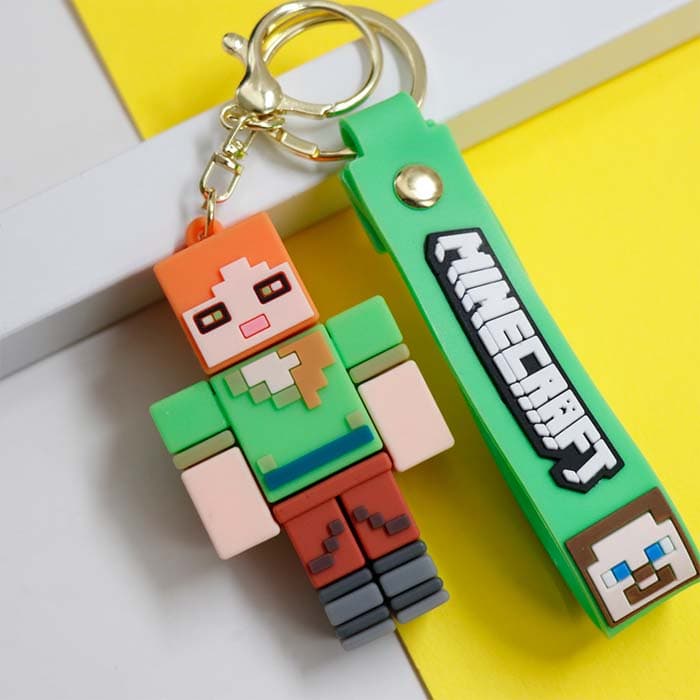 سرکلیدی سیلیکونی لگو Lego Keychain سبز وارداتی 39060