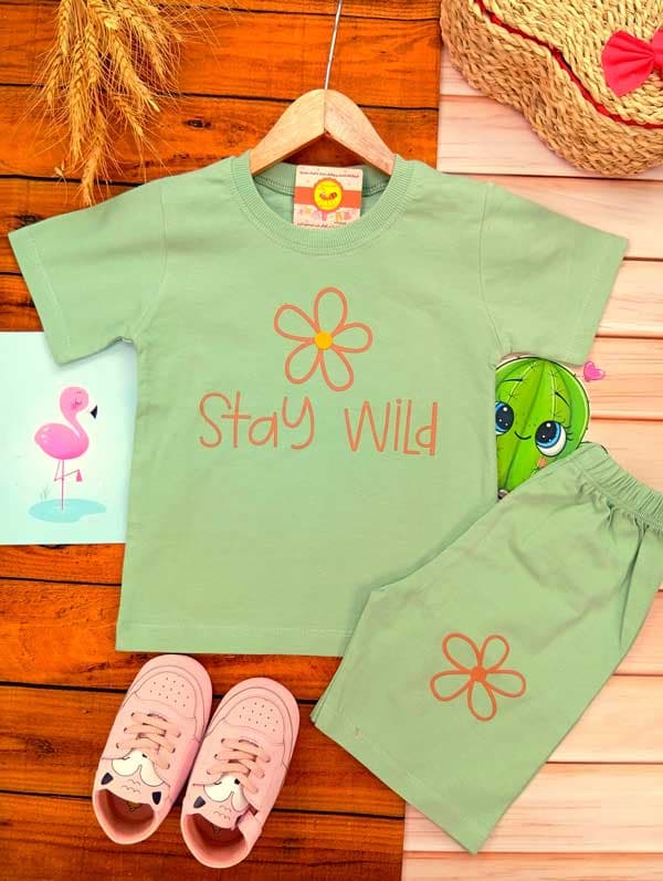 تیشرت شلوارک stay wild — تصویر ۵