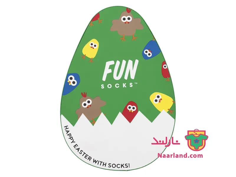 پک ۳ عددی جوراب FUN SOCKS آلمان جعبه تخم مرغی — تصویر ۶