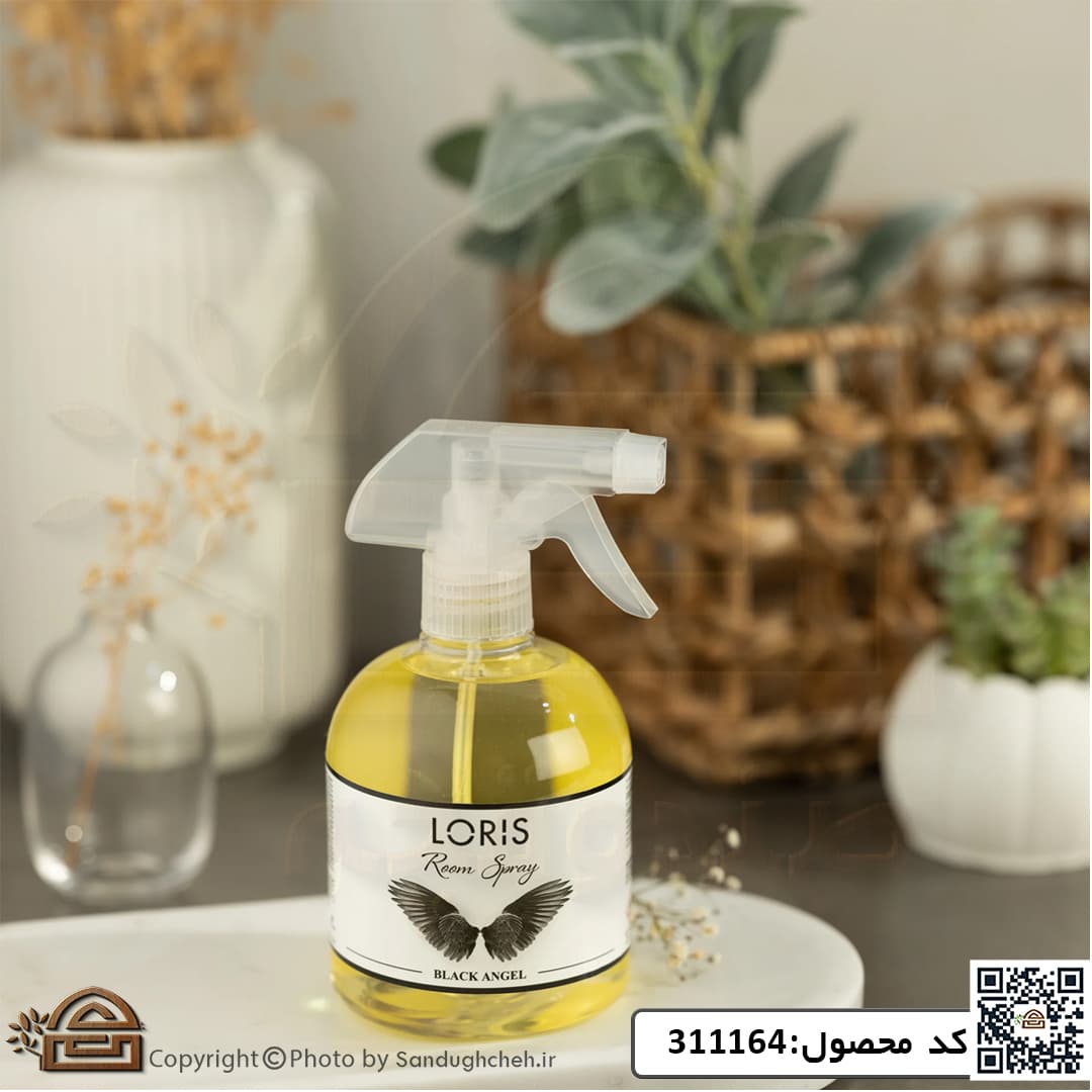 اسپری خوشبو کننده هوا لوریس رایحه Black Angel (فرشته سیاه) حجم 500میل کد 311164 — تصویر ۲