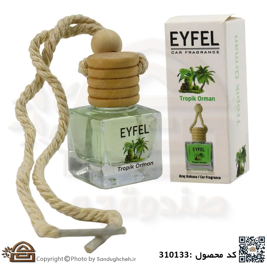 خوشبو کننده ماشین ایفل EYFEL رایحه Tropical Forest(جنگل استوایی) حجم 10میل کد 310133