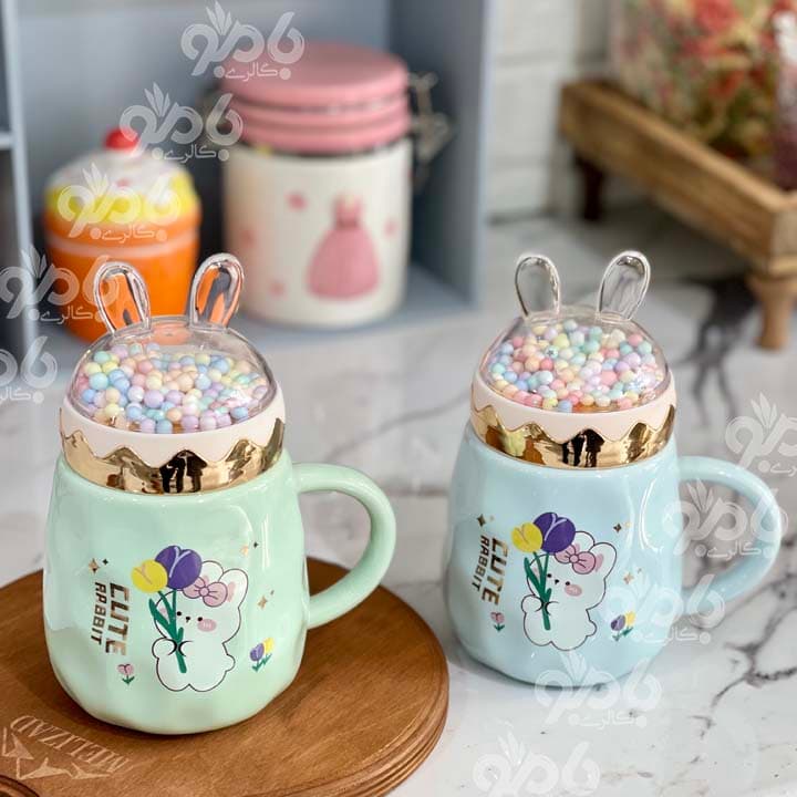 ماگ سرامیکی خرگوش درب برفی