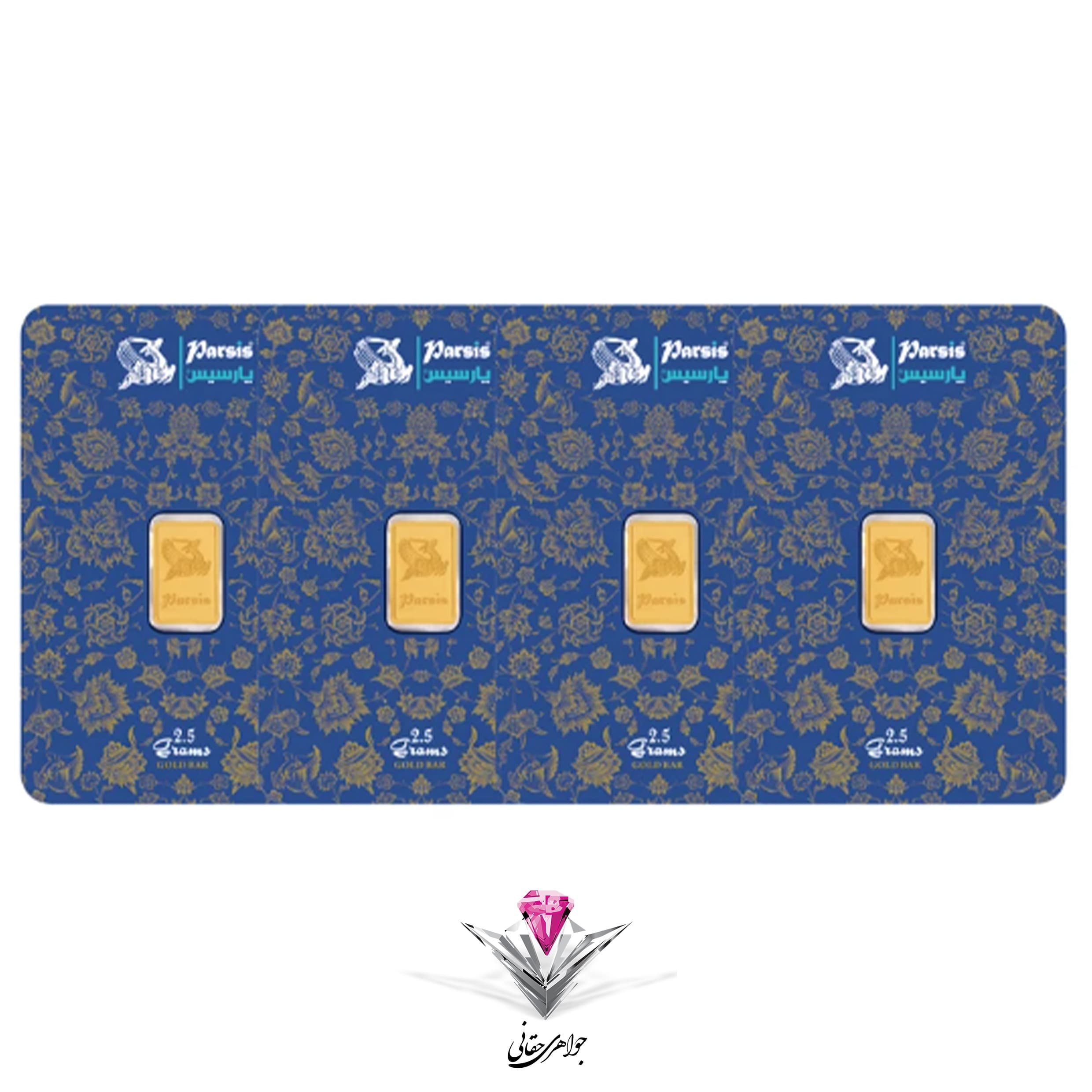 شمش طلا 24 عیار پارسیس مجموعه 4 عددی 10 گرمی