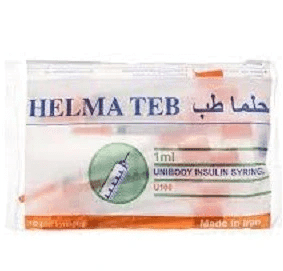 سرنگ انسولین سرسوزن ثابت حلما گیج 30 (بسته 10 عددی)