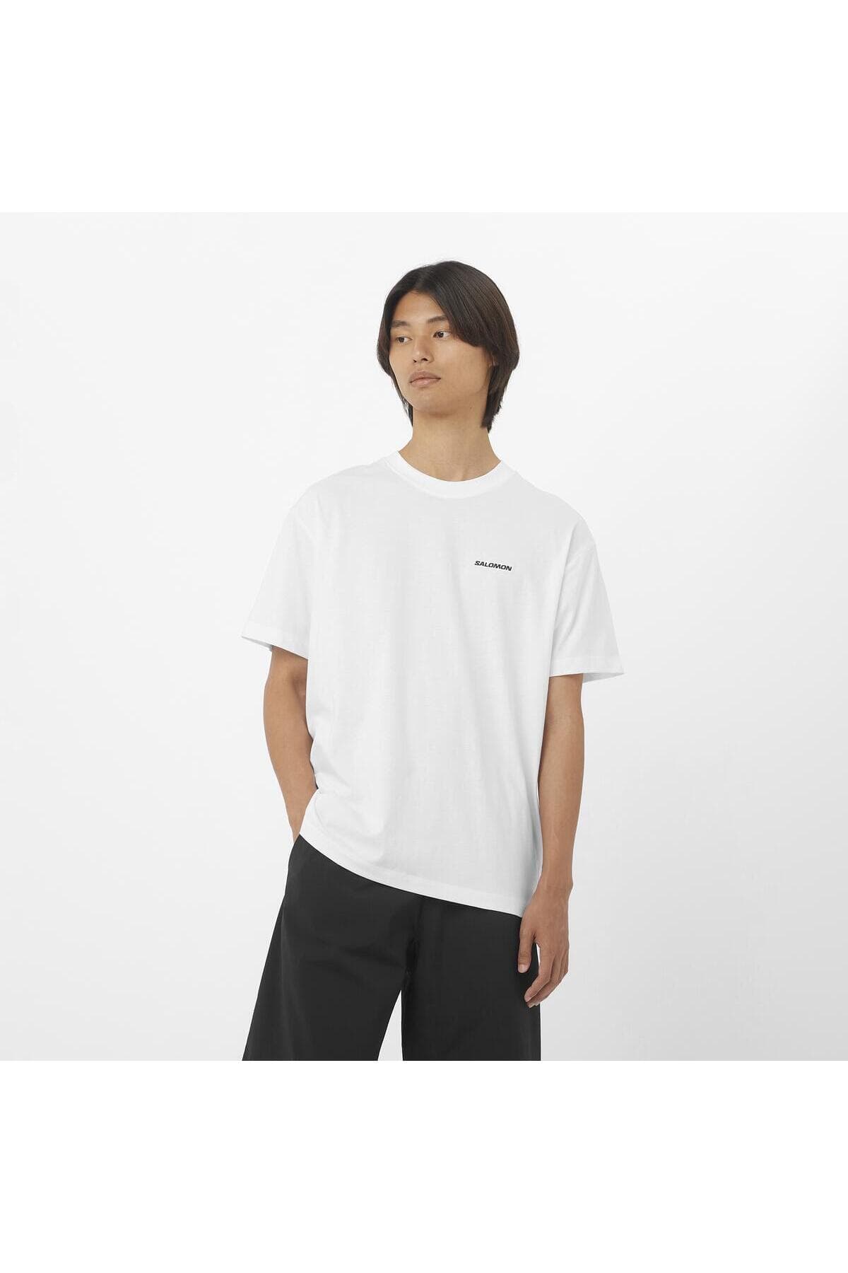 تی شرت ورزشی سالومون مردانه پارچه سفید راسته بیسیک Casual / کژوال | Salomon SOLC2527400 TR — تصویر ۲