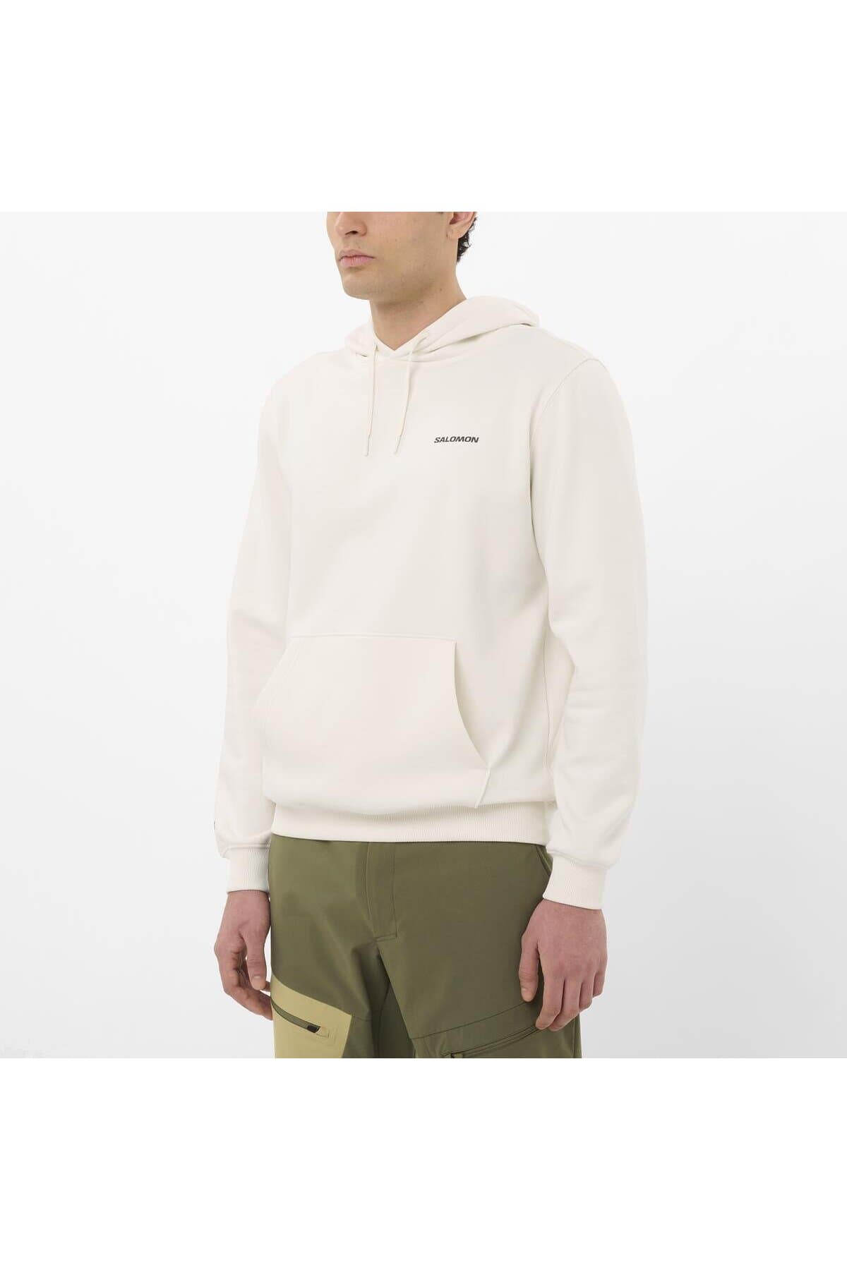 سویشرت اسپرت سالومون مردانه پنبه ای بژ راسته بیسیک اسپرت | Salomon LC2675600 TR — تصویر ۲