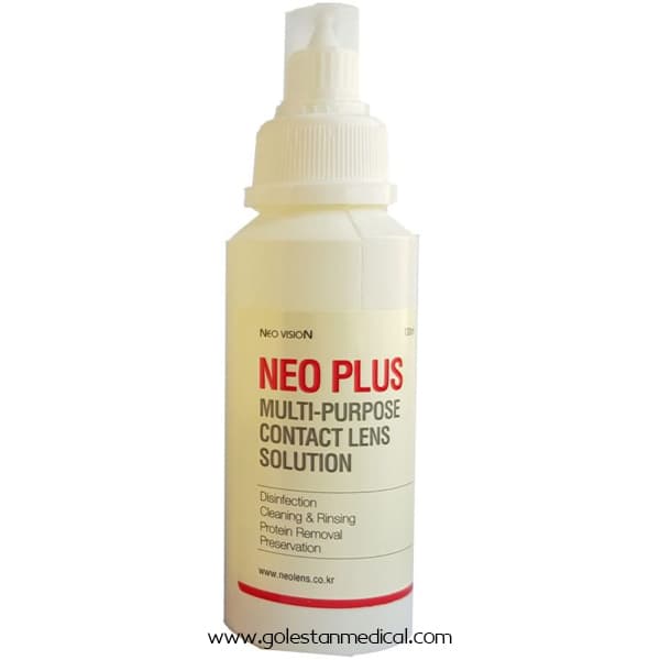 محلول شستشوی لنزهای تماسی نئو ویژن مدل نئو پلاس حجم 130ML