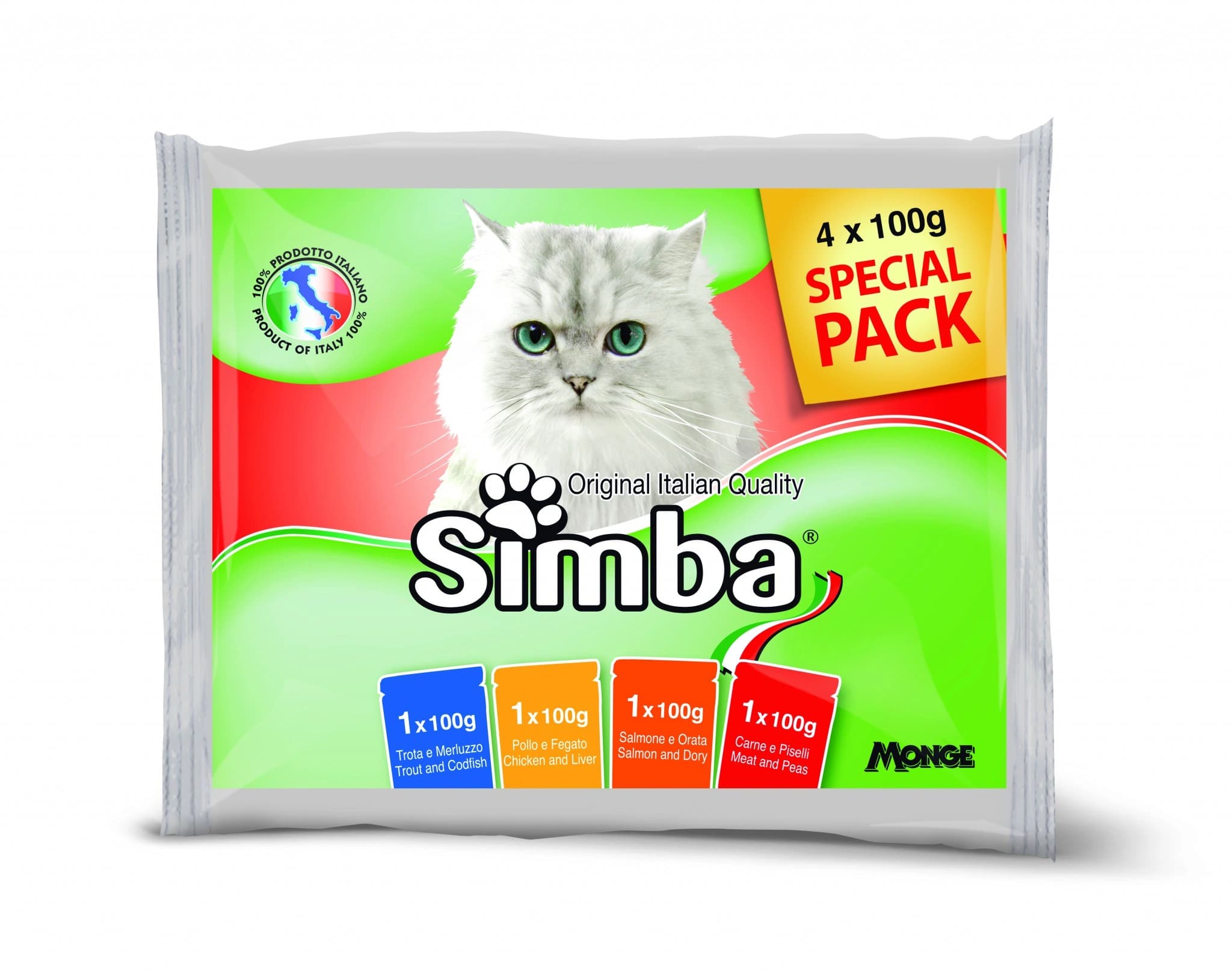 پوچ مولتی پک سیمبا 4X100g Simba