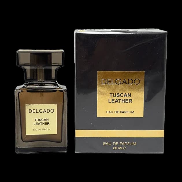 عطر مردانه دلگادو مدل Tuscan Leather – رایحه گرم، چرمی و لوکس مخصوص آقایان شیکپوش