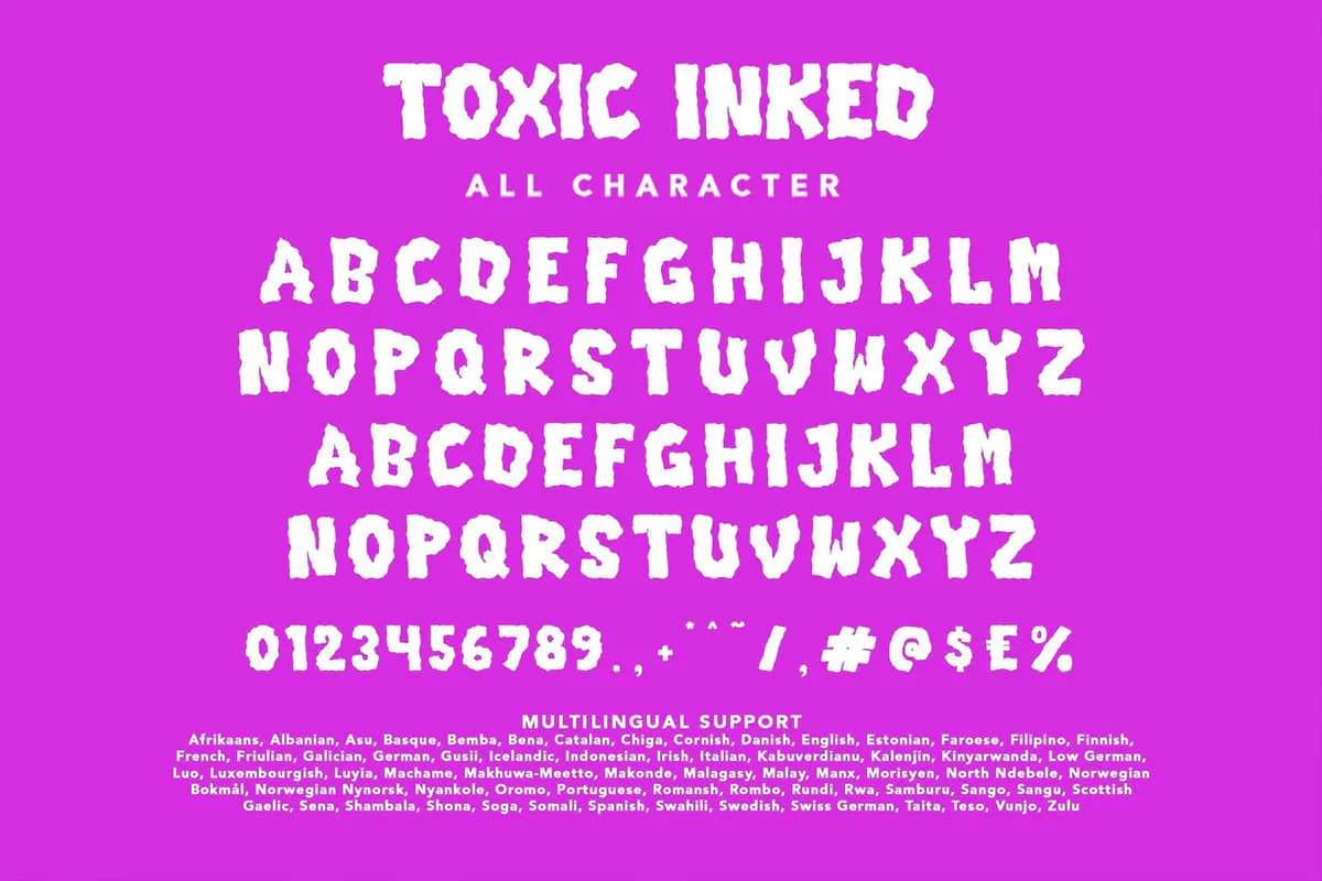 فونت جوهری و کارتونی Toxic — تصویر ۷