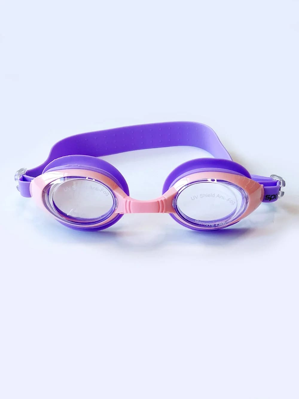 عینک استخر بچه گانه دخترانه و پسرانه اسپیدو ( Speedo ) با ۳ پل بینی به رنگ بنفش — تصویر ۲