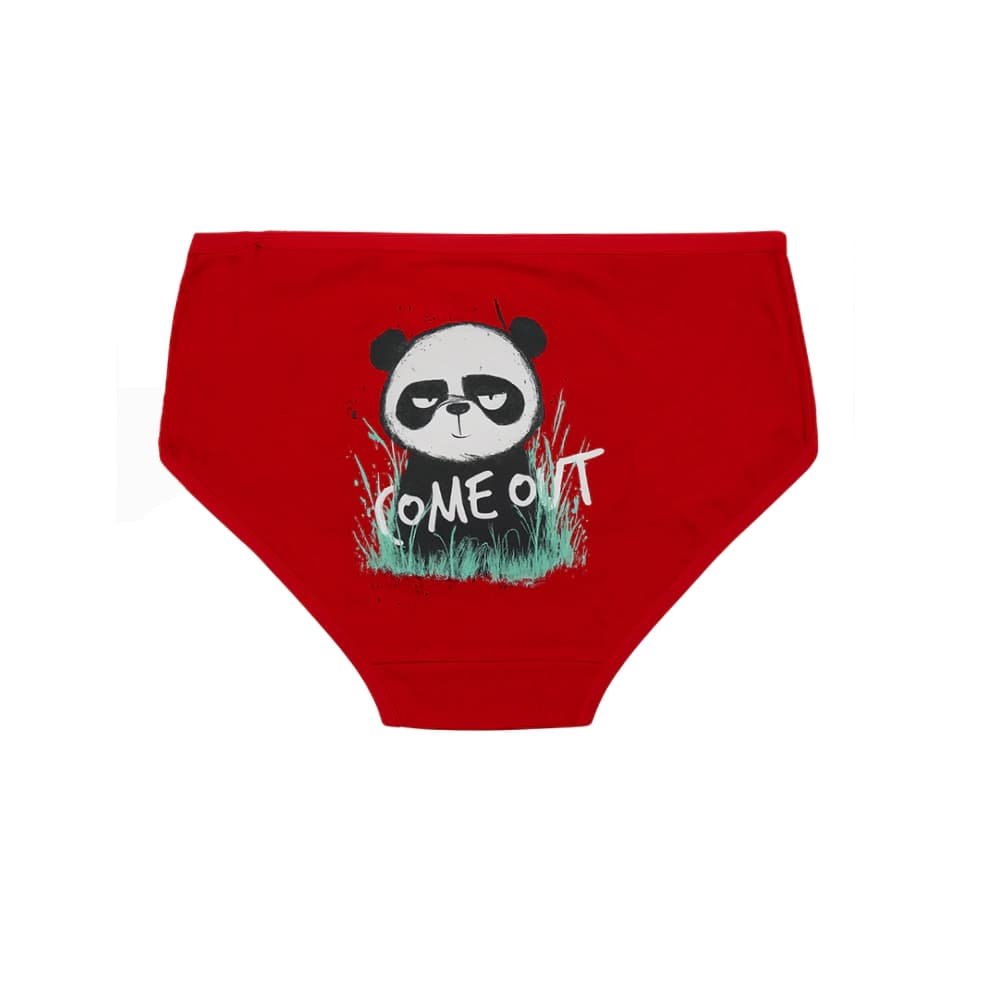 شورت اسلیپ زنانه نخی پشت چاپ طرح پاندا برند بانو — تصویر ۵