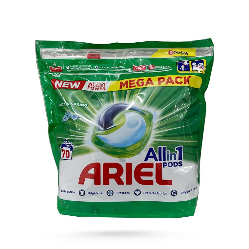 قرص ماشین لباسشویی آریل Ariel مدل All in 1 PODS تعداد 70 عددی