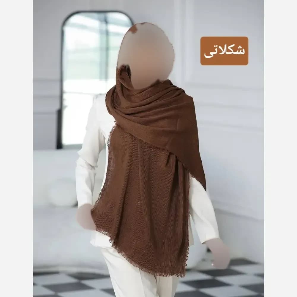 شال نخی دورو برشکا قواره 200 در 75 سانت تابستانی — تصویر ۶