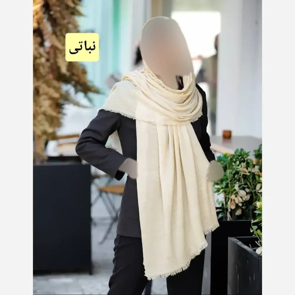 شال نخی دورو برشکا قواره 200 در 75 سانت تابستانی — تصویر ۳