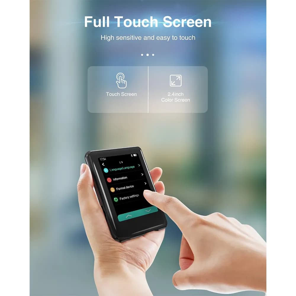 MP3 پلیر لمسی Tokemisc مدل S7-16GB با بلوتوث 5.3 و اسپیکر داخلی برند tokemisc مدل S7 — تصویر ۶