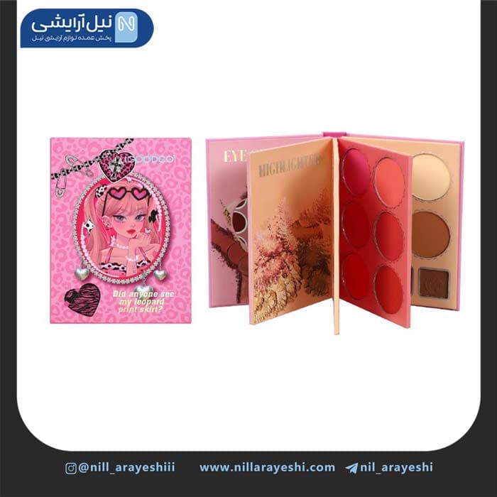 پالت کتابی ورقه ای چند کاره 43 رنگ طرح دختر آیگود کو کد lk5158