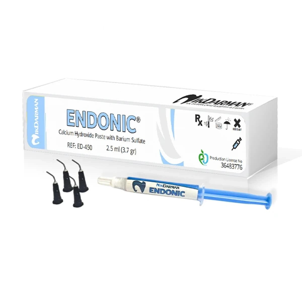 خمیر کلسیم هیدروکساید سرنگی نیک درمان | Endonic Calcium Hydroxide Paste