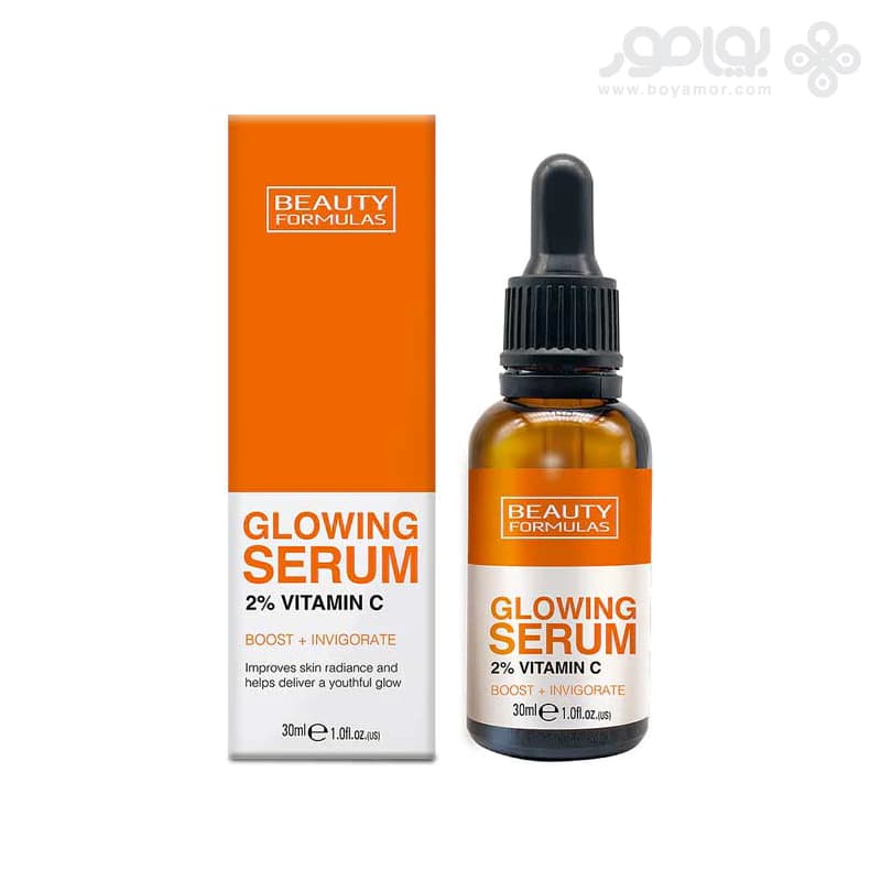 سرم ویتامین C بیوتی فرمولاز مدل GLOWING SERUM حجم 30 میل — تصویر ۲