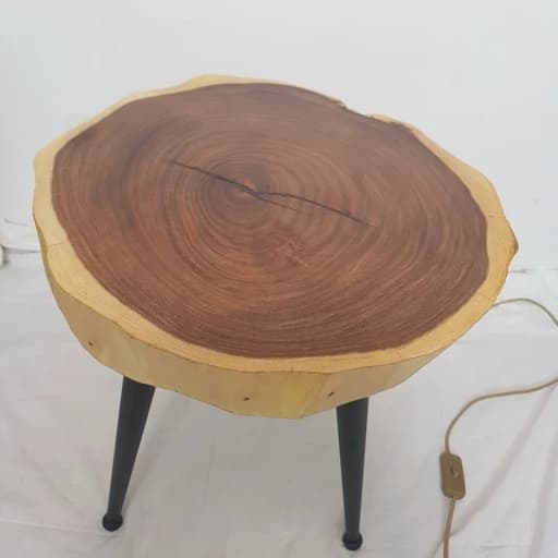 میز عسلی چوبی چراغ دار مبلمان فرنا مدل 1135927