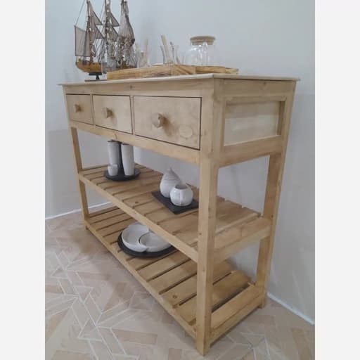میز کنسول یا میز کافی چوبی سه کشو مبلمان فرنا مدل 1134607
