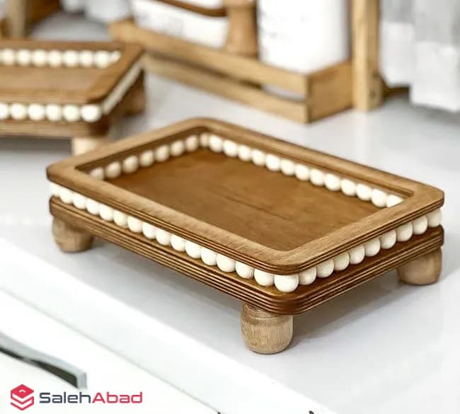 سینی رایزر مهره دار چوبی مستطیل